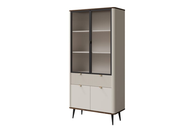 Cucina Vitrineskab 90x191 cm - Brun - Opbevaring - Skab - Vitrineskabe