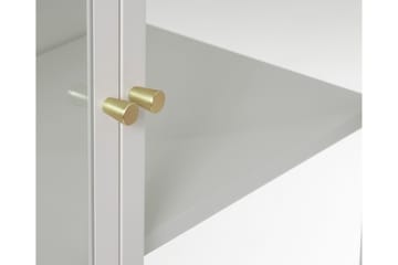 Cybella Vitrineskab 90x160 cm - Hvid - Opbevaring - Skab - Vitrineskabe