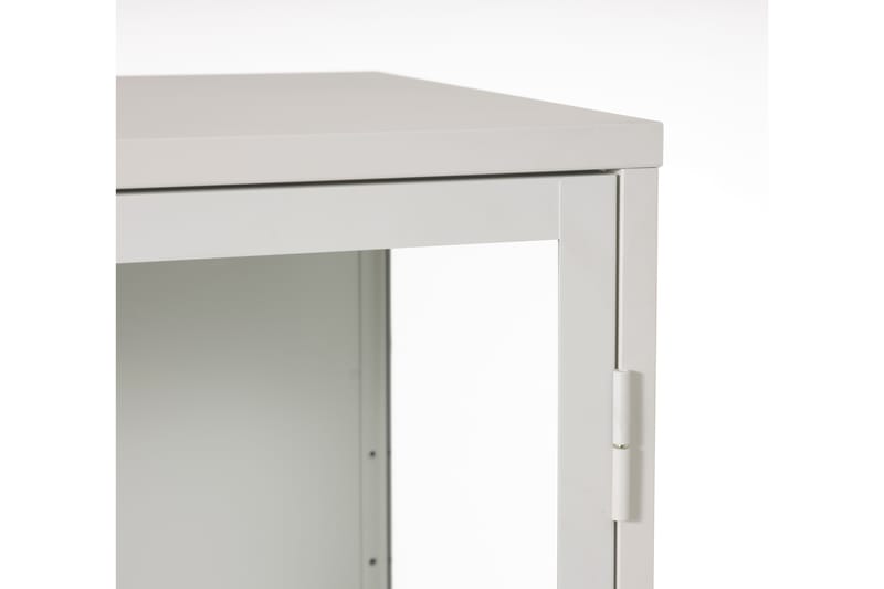 Cybella Vitrineskab 90x160 cm - Hvid - Opbevaring - Skab - Vitrineskabe