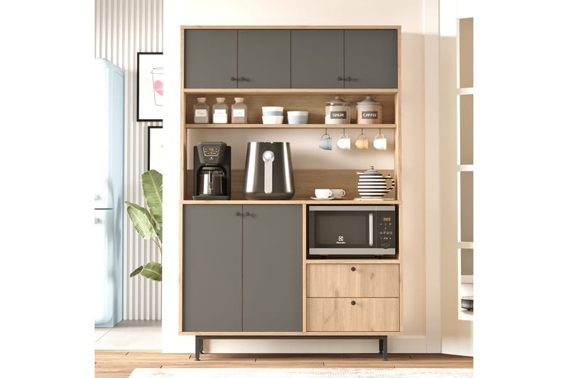 Donae Højskab - Eg/Antracit - Opbevaring - Skab - Skabe