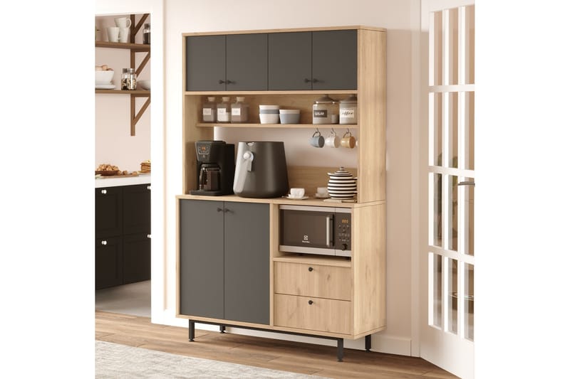 Donae Højskab - Eg/Antracit - Opbevaring - Skab - Skabe