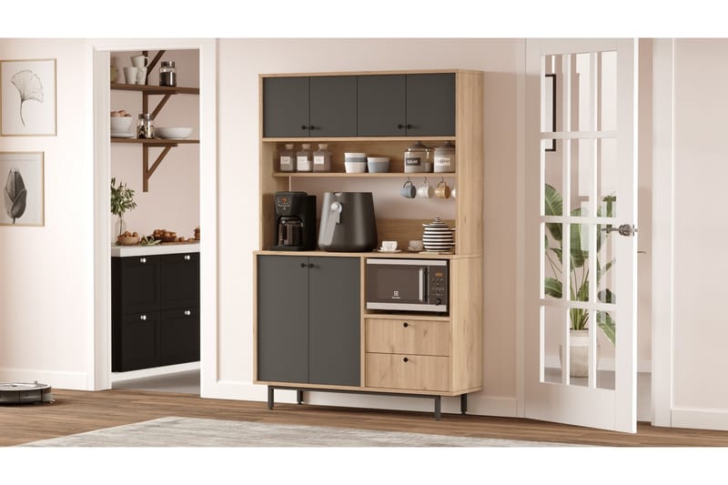 Donae Højskab - Eg/Antracit - Opbevaring - Skab - Skabe