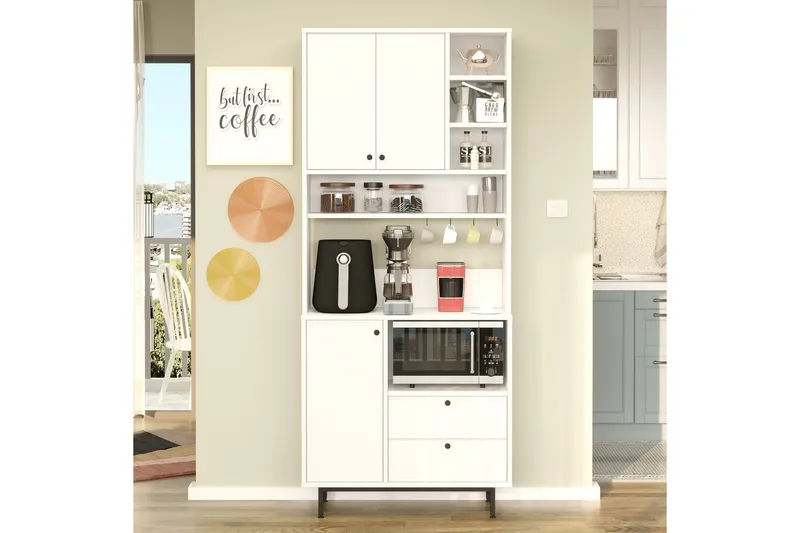 Donae Højskab - Hvid - Opbevaring - Skab - Skabe