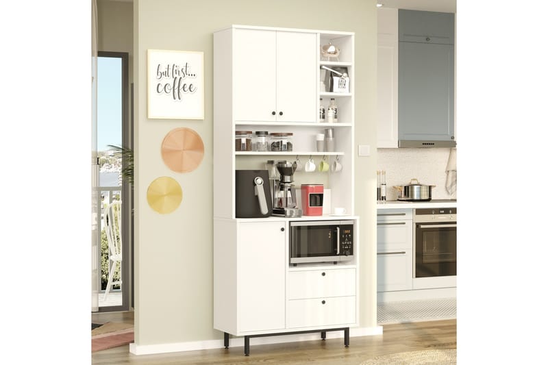 Donae Højskab - Hvid - Opbevaring - Skab - Skabe