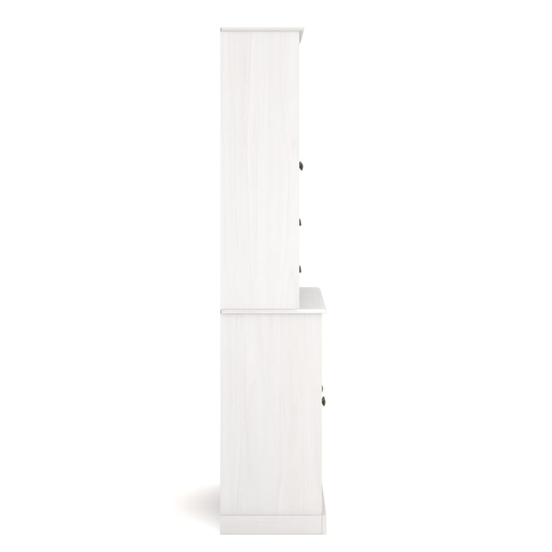 Edith vitrineskab 127x180 cm - Hvid - Opbevaring - Skab - Vitrineskabe