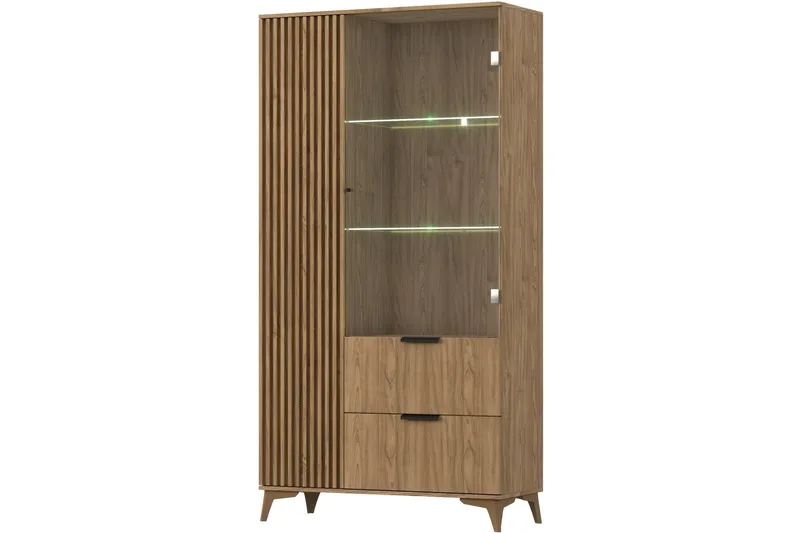 Entsian Vitrineskab 100x192 cm, Brun