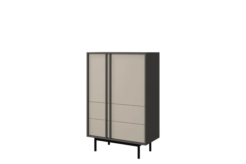 Farshian Highboard, Grå/Beige