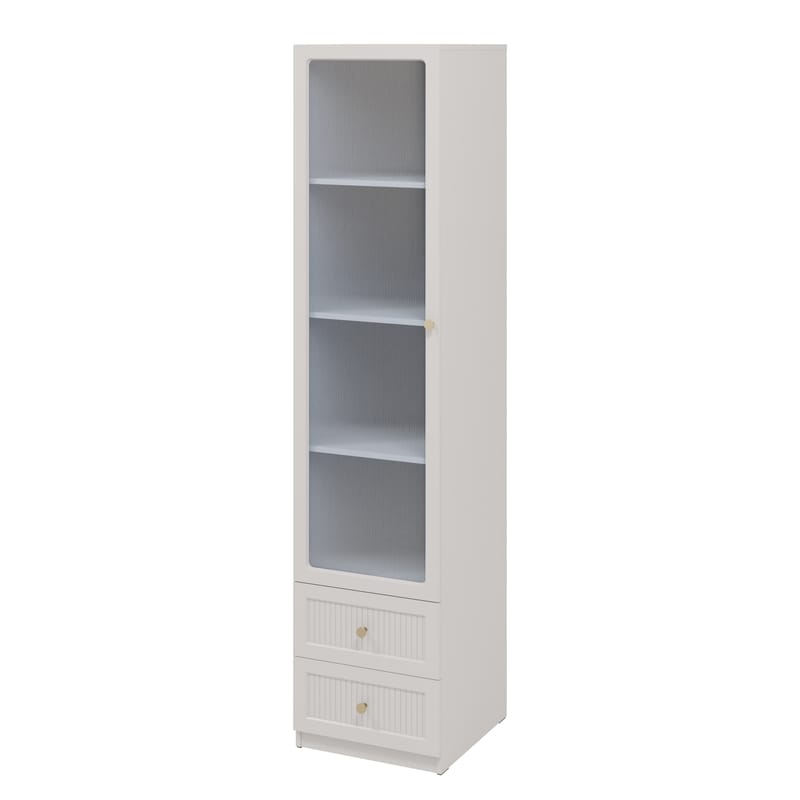 Fayric Vitrineskab 46x201 cm, Beige