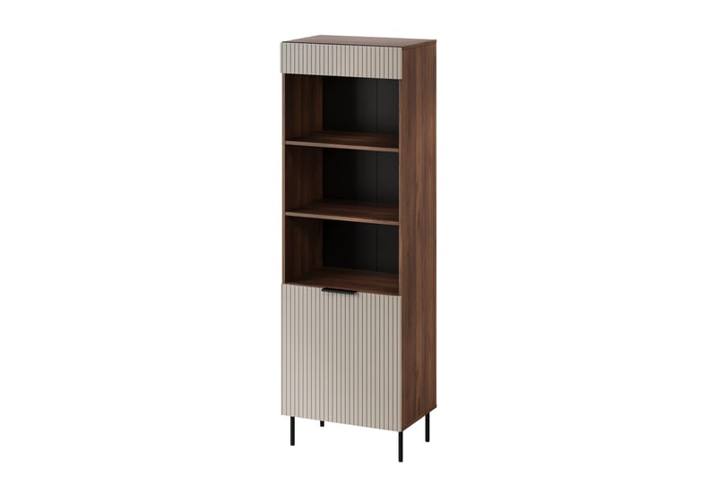 Fiesta Vitrineskab 60x185 cm - Brun/Beige - Opbevaring - Skab - Vitrineskabe