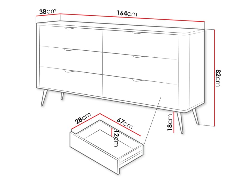 Forba skænk 164 cm - hvid - Opbevaring - Skab - Barskab
