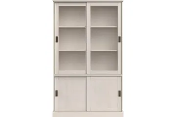 Harry Vitrineskab 115x190 cm - Hvid - Opbevaring - Skab - Vitrineskabe