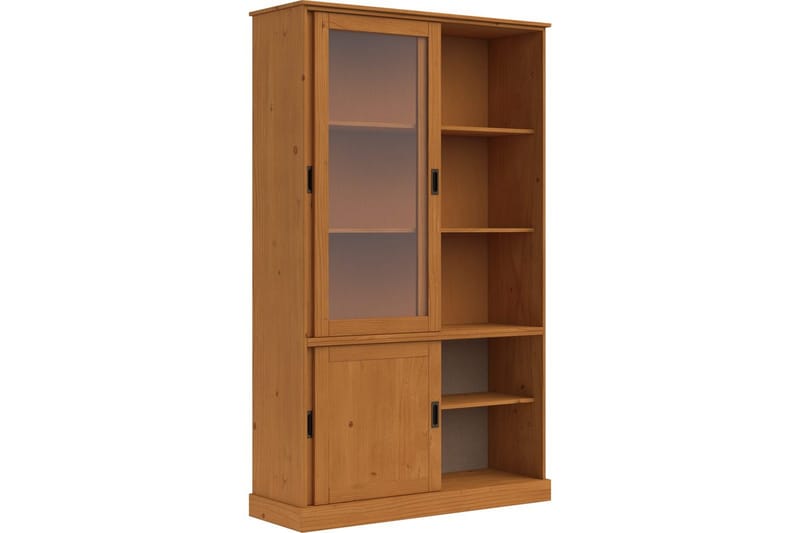 Harry Vitrineskab 115x190 cm - Natur - Opbevaring - Skab - Vitrineskabe