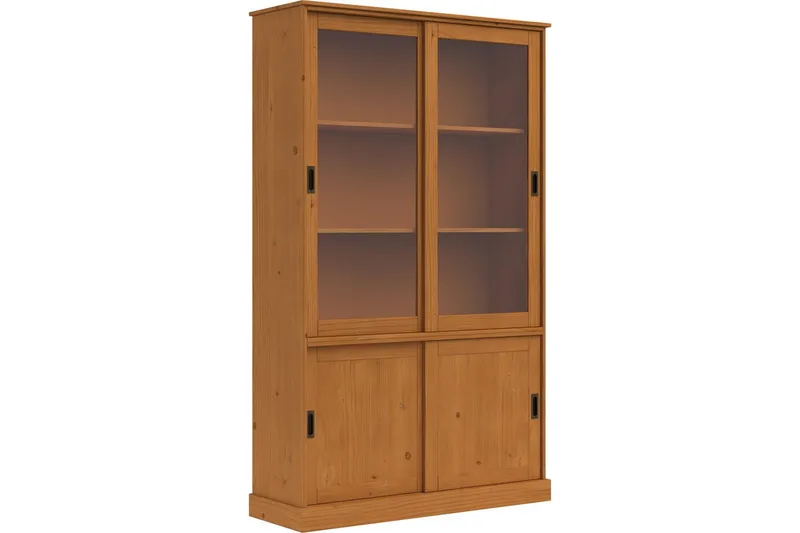 Harry Vitrineskab 115x190 cm - Natur - Opbevaring - Skab - Vitrineskabe