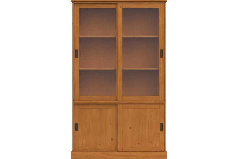 Harry Vitrineskab 115x190 cm - Natur - Opbevaring - Skab - Vitrineskabe