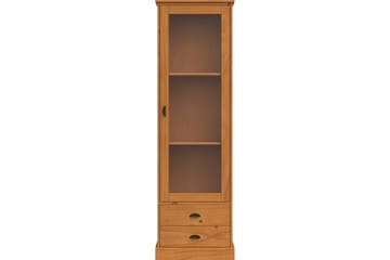 Harry Vitrineskab 55x180 cm - Natur - Opbevaring - Skab - Vitrineskabe
