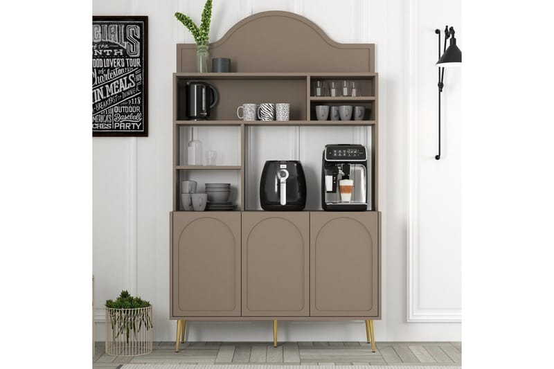 Hazim Barskab 120x202 cm - Multifarvet - Opbevaring - Skab - Barskab