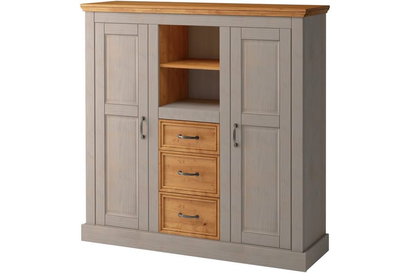 Highboard og skænkekommode Loft24 Højskab Selma grå Grå, undefined