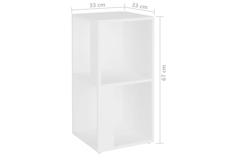 hjørnereol 33x33x67 cm spånplade hvid - Hvid - Opbevaring - Skab - Hjørneskab