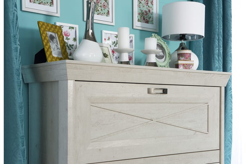 Hurlston Barskab 123 cm - Hvid - Opbevaring - Skab - Barskab