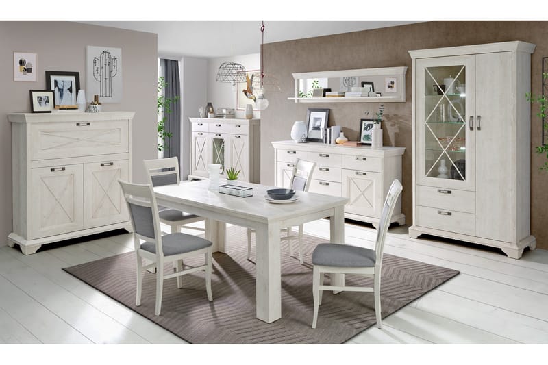 Hurlston Barskab 123 cm - Hvid - Opbevaring - Skab - Barskab