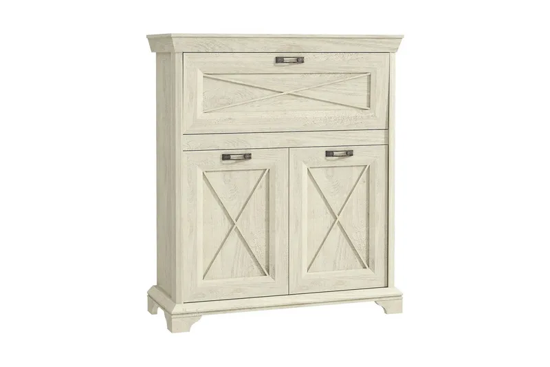 Hurlston Barskab 123 cm, Hvid