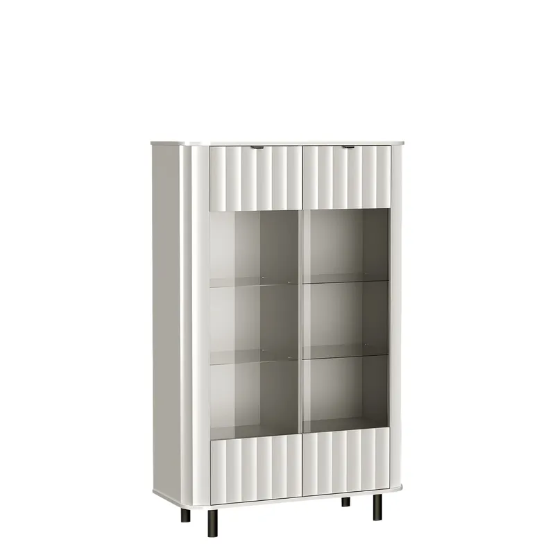 Joriel Vitrineskab 99x155 cm LED-belysning, Hvid