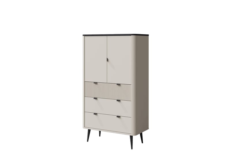 Køkken Highboard - Beige/Grå - Opbevaring - Skab - Skabe