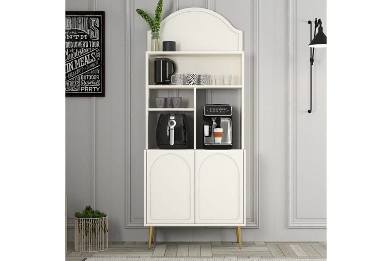 Kaffebarskab Hazim To Creme / Rany - Creme / Rany - Opbevaring - Skab - Barskab