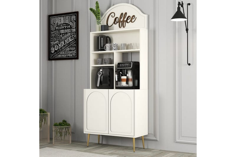Kaffebarskab Hazim To Creme / Rany - Creme / Rany - Opbevaring - Skab - Barskab