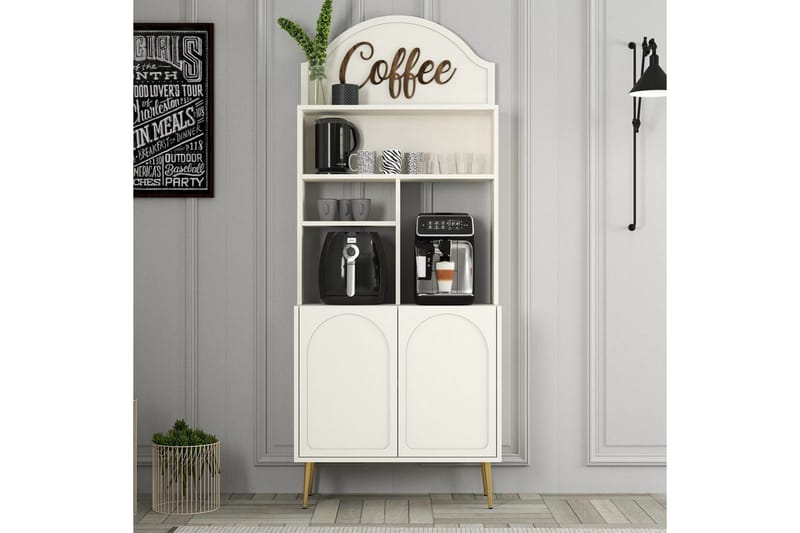 Kaffebarskab Hazim To Creme / Rany - Creme / Rany - Opbevaring - Skab - Barskab