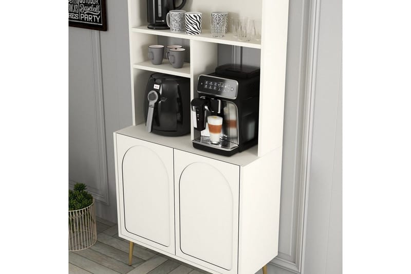 Kaffebarskab Hazim To Creme / Rany - Creme / Rany - Opbevaring - Skab - Barskab