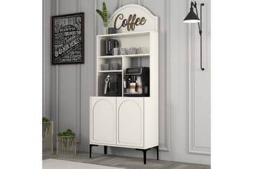 Kaffebarskab Hazim To Creme / Sort - Creme / Sort - Opbevaring - Skab - Barskab