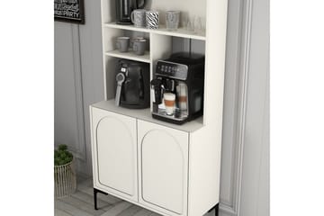 Kaffebarskab Hazim To Creme / Sort - Creme / Sort - Opbevaring - Skab - Barskab