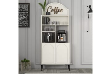 Kaffebarskab Hazim To Creme / Sort - Creme / Sort - Opbevaring - Skab - Barskab