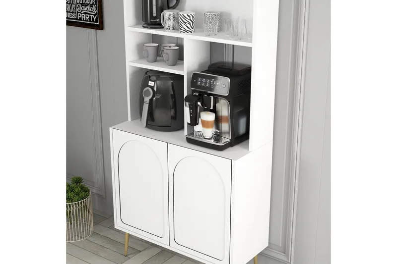 Kaffebarskab Hazim To Hvid / Rany - Hvid / Rany - Opbevaring - Skab - Barskab