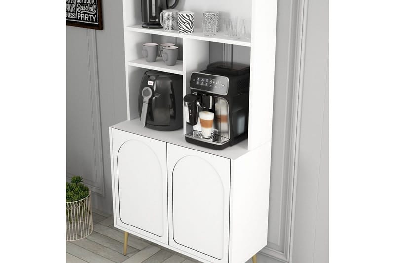 Kaffebarskab Hazim To Hvid / Rany - Hvid / Rany - Opbevaring - Skab - Barskab