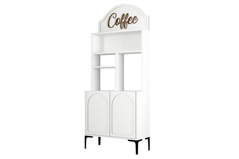 Kaffebarskab Hazim To Hvid / Sort - Hvid / Sort - Opbevaring - Skab - Barskab