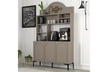 Kaffebarskab Hazim Tre Atlas / Sort - Atlas / Sort - Opbevaring - Skab - Barskab