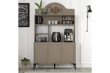 Kaffebarskab Hazim Tre Atlas / Sort - Atlas / Sort - Opbevaring - Skab - Barskab