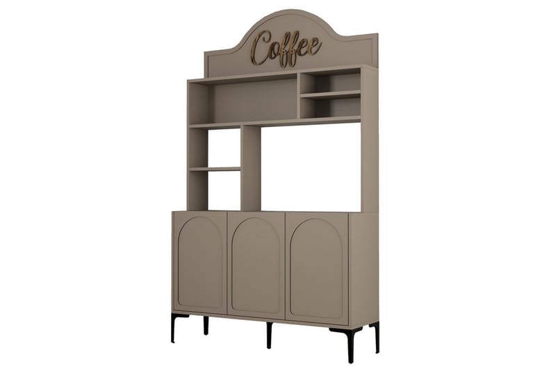 Kaffebarskab Hazim Tre Atlas / Sort - Atlas / Sort - Opbevaring - Skab - Barskab