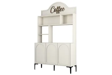 Kaffebarskab Hazim Tre Creme / Sort