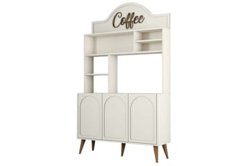 Kaffebarskab Hazim Tre Creme / Valnød