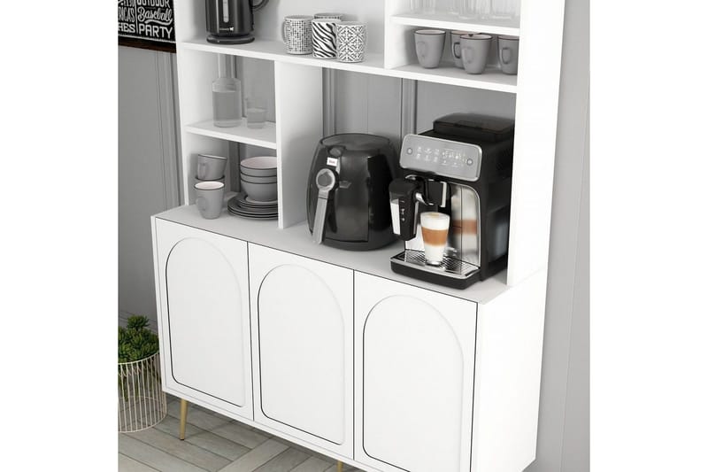 Kaffebarskab Hazim Tre Hvid / Rany - Hvid / Rany - Opbevaring - Skab - Barskab