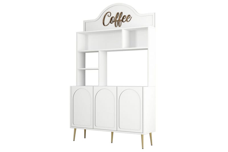 Kaffebarskab Hazim Tre Hvid / Rany - Hvid / Rany - Opbevaring - Skab - Barskab