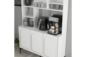 Kaffebarskab Hazim Tre Hvid / Sort - Hvid / Sort - Opbevaring - Skab - Barskab