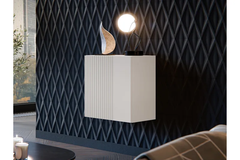 Kangana Vitrineskab 50x50 cm - Beige - Opbevaring - Skab - Vitrineskabe