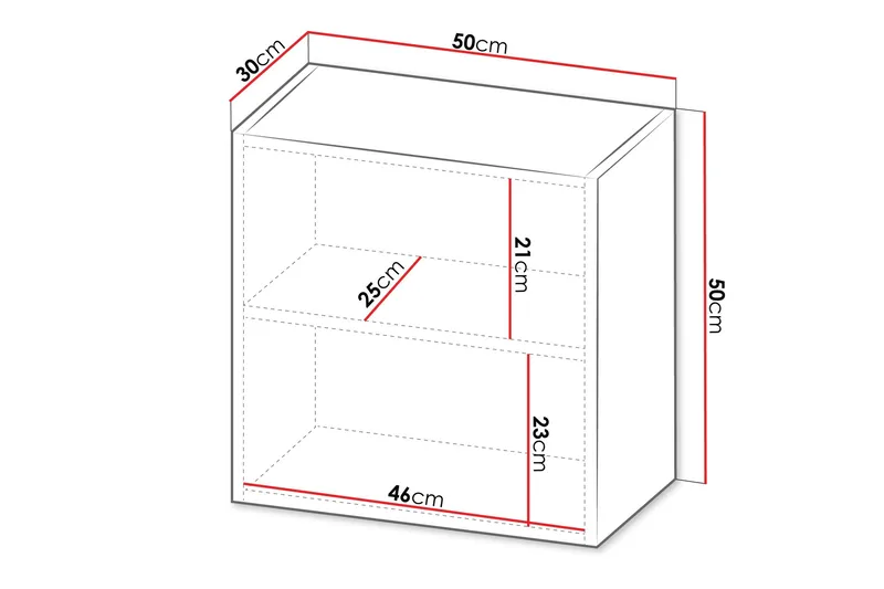 Kangana Vitrineskab 50x50 cm - Beige - Opbevaring - Skab - Vitrineskabe