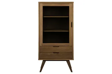 Kolinis Vitrineskab 72x145 cm - Brun - Opbevaring - Skab - Vitrineskabe