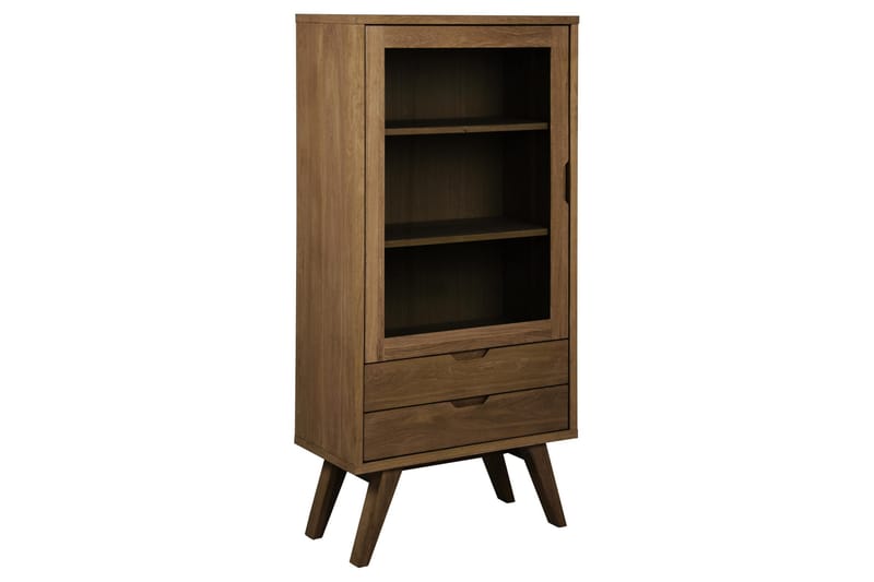 Kolinis Vitrineskab 72x145 cm - Brun - Opbevaring - Skab - Vitrineskabe