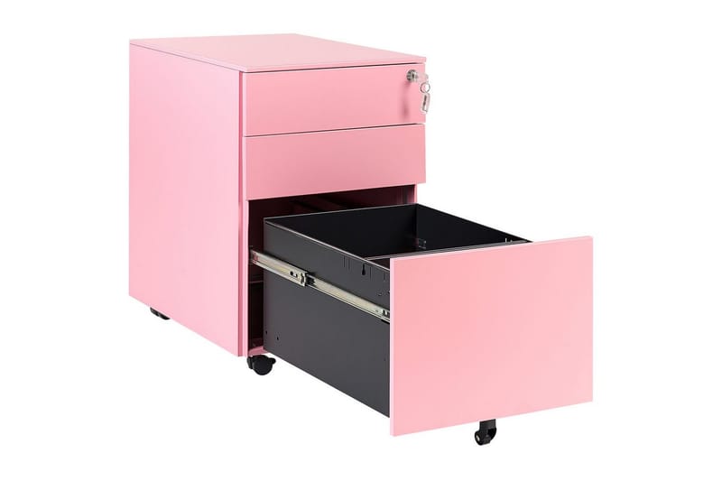 Kontorskab Cami Rosa - Rosa - Opbevaring - Opbevaringsmøbler - Kommode - Arkivskabe